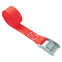 Sangle à boucle à came sans fin rouge 25 mm, sangle de fixation sans fin pour le transport de marchandises en véhicule