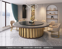 Nouvelle arrivée 2022, table ronde personnalisée pour restaurant de fondue et de shabu-shabu, prix d'usine
