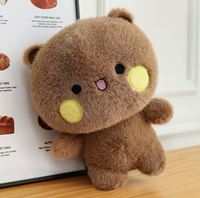 Boneka Beruang dan Panda Kawaii, Boneka Hewan Lembut, Set Pasangan Lucu, Bantal Dekoratif untuk Ide Hadiah