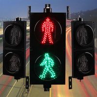 Prix distributeur 300mm Piéton Rouge Vert Feu de signalisation PC Plastique LED Feu de signalisation pour la sécurité routière