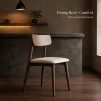 Chaise de bar contemporaine en bois rembourrée avec repose-pieds, tabouret de comptoir moderne pour café, restaurant, îlot de cuisine, usage commercial