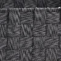 Panier de rangement rectangulaire de luxe en PP tissé écologique avec cadre métallique gris anthracite, organisateur peu profond pour étagère de lit, pour vêtements