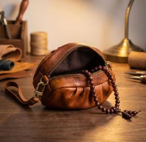 Portefeuille pour femme en cuir de vachette de luxe, porte-monnaie en cuir véritable, pochette pour cartes de crédit - Product Image 2