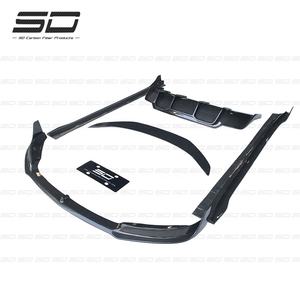 Kit de carrosserie en Fiber de carbone de haute qualité pour <span class=keywords><strong>Tesla</strong></span> modèle 3 V Style lèvre de pare-chocs avant diffuseur arrière jupes latérales aile arrière - Product Image 1