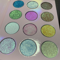 Palette de fards à paupières pressés OEM 15 couleurs, fards à paupières duo multichromes et monochromes, fards à paupières métalliques, palette de fards à paupières DIY