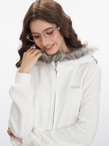 Sweat à capuche unisexe à double fermeture éclair, coupe ample, logo personnalisé, poids lourd, automne, fourrure synthétique, anti-rides numérique - Product Image 2