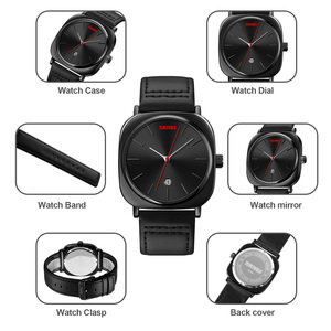 Reloj cronógrafo redondo para hombre, correa de cuero de lujo, reloj de cuarzo resistente al agua 30M - Product Image 2