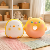 Jouet sensoriel anti-stress en PU souple à montée lente, en forme de pain, donut et croissant, motif animal de dessin animé Kawaii, vente en gros