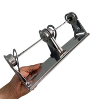 Porte-papier toilette double rouleau chromé, distributeur de papier hygiénique mural en acier inoxydable avec double axe