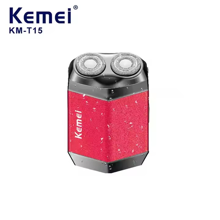 Перезаряжаемая электробритва KEMEI Km-t15 для мужчин с двумя ножами