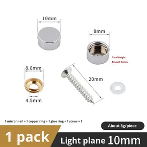 Modern Pure Copper Mirror Nails Advertising Signboard <b>Screw</b> Nails Thickened Glass Decorative Nails <b>Flat</b> Mirror Nails - Product Image 6