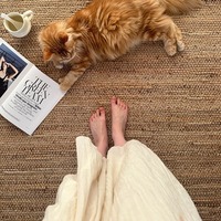 Tapis tressé rembourré en mélange de sisal et de jute de qualité supérieure, imperméable, résistant à l'huile, antimicrobien, antidérapant, texture naturelle, adapté aux animaux domestiques