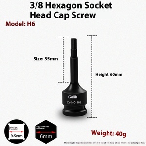 Jeu de douilles Torx à chocs H4-H22mm 1/2 pouce, personnalisable OEM, embouts de tournevis carrés pour clé à cliquet/électrique/entretien, clés hexagonales - Product Image 3