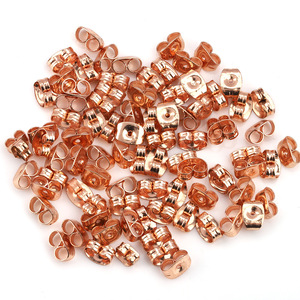 Puntas de mariposa de acero inoxidable en oro, oro rosa y plata, cuadradas, para la fabricación de pendientes, componentes de joyería DIY H1081 - Product Image 4