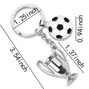Cadeaux en gros à bas prix Événements de football Sports Souvenirs promotionnels Fans Coupe des champions Accessoires Mousqueton <span class=keywords><strong>Porte</strong></span>-clés en métal - Product Image 2