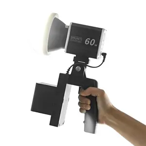 Lampu Video portabel RGB 60W, pencahayaan fotografi COB genggam profesional Audio Video luar ruangan