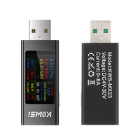 Testeur de tension USB KWS-MX23, moniteur de capacité de courant 6,5A avec écran IPS, voltmètre pour chargeur et câble de données