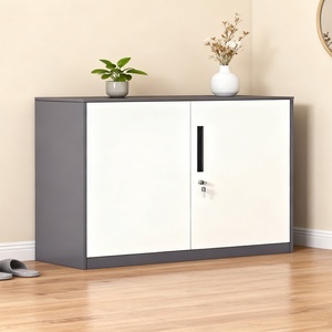 Văn phòng drawerless lưu trữ tập tin Modular tủ, đa chức năng màu xám trắng nhỏ có thể tháo rời tủ với CỬA ĐÔI & khóa - Product Image 1