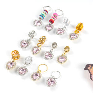 Nouveau beauté mousqueton alliage cheveux breloques tresses accessoires cristal cheveux <span class=keywords><strong>bijoux</strong></span> pour dreadlocks décoration <span class=keywords><strong>bijoux</strong></span> cheveux pendentif - Product Image 6