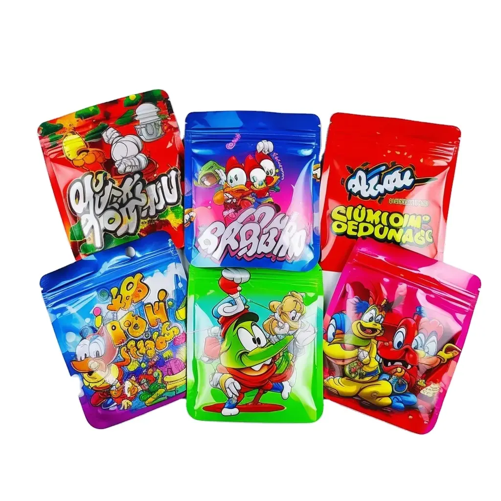 Custom Zip Lock Frosted Smell Proof Stand up Pouch Mylar Zipper Bags Food Packaging Bag Colorful Packaging Digital Printing