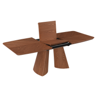 Moderner Luxus-Esstisch aus Eschenholzfurnier, oval, ausziehbar, zerlegbar (Flat Pack KD-Struktur), hohe Ladeeffizienz, B2B Großhandel China