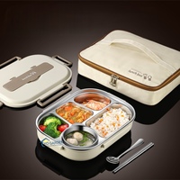 Benutzer definierte große Edelstahl Bento Thermal Work Lunchbox Set Adult Kid Student Warme Tasche für Lebensmittel beheizbare Funktion
