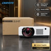 Proyektor CAAVITS 7300 Ansi Lumens WUXGA 3LCD Laser Proyektor Short Throw untuk Proyektor Pameran Taman Hiburan