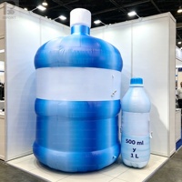Gigantesque figurine gonflable publicitaire en forme de seau d'eau ou de bouteille de boisson pour la vente au détail