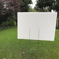 Panneau de pelouse vierge en feuilles de plastique de 4mm avec piquet en H 18 ''x 24'', faites votre propre panneau extérieur