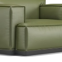 Fauteuil simple en cuir véritable, chaise longue moderne rembourrée pour salon, hôtel, bureau et projets de meubles OEM