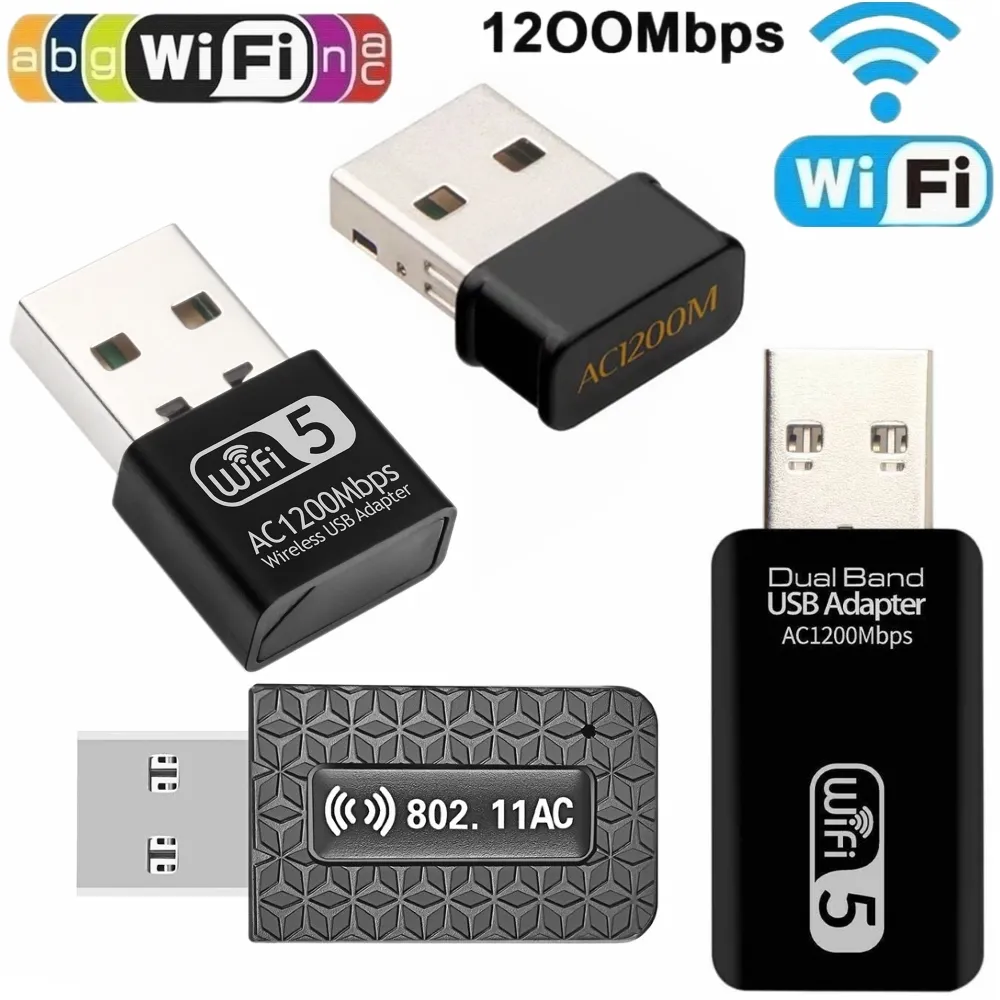 USB Wifi Adapter 5Ghz USB 3.0 Wireless Wi fi Wi-fi Dongle AC 1200Mbps 1300Mbps Dual Band 2.4G 5G Wifi Antenna Network Card