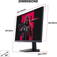 Monitor para Juegos KOORUI de 24 Pulgadas, Monitor de Computadora IPS Rápido de 165 Hz, Pantalla FHD de 1 ms, Sincronización Adaptativa para Jugadores, Compatible con Montaje VESA
