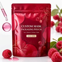 Pochette pour masque facial avec logo personnalisé, pochette à bec verseur, emballage cosmétique, résistant à l'humidité, durable pour masque facial et produits de beauté