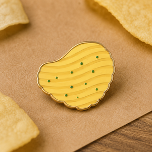 En gros, Pin's en émail personnalisé, style vintage mignon, motif croustille de pomme de terre, design logo alimentaire, promotionnel, pour usage quotidien et décontracté, en métal pour revers - Product Image 3