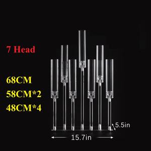 Candelabro Acrílico Moderno de 7 Brazos, Duradero y de Alta Calidad, 70x80cm, Decoración para Mesa de Bodas y Eventos, Centro de Mesa para Bodas - Product Image 3