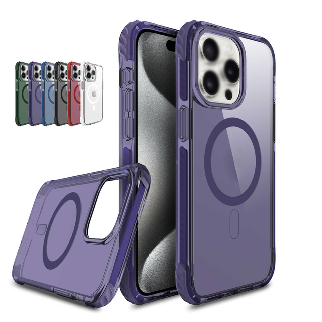 In Stock ECHO WAVE Colorful TPU+PC Shockproof Anti Scratch Magnetic Luxury Design Mobile Phone Case for 15 Pro/15 Pro Max