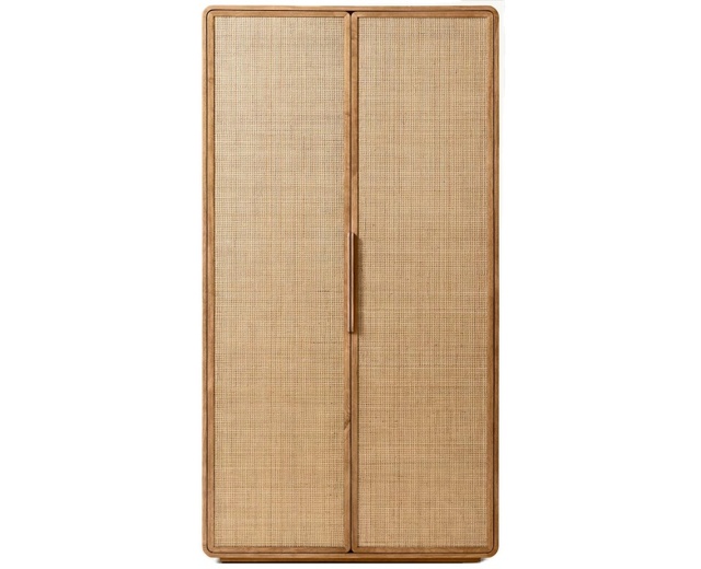 Luxury Classic Style Indoor Furniture Solid Wood Clothes Rattan Antique Cabinets