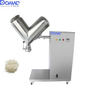 เครื่องผสมวี-มิกเซอร์อัตโนมัติประสิทธิภาพสูงแบบไฟฟ้า พร้อมสายพานเหล็ก สำหรับผสมผงแห้ง ใช้กับการแปรรูปอาหารเหลวและเครื่องสำอาง - Product Image 3