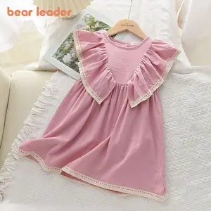 Humor Bear Leader — robe princesse rose à volants, tenue de soirée, décontractée, pour enfant, sans manches, à la mode, mignon, été