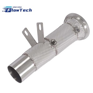 Downpipe FlowTech SS304 avec catalyseur sport haute performance et bouclier thermique pour BMW i8 1.5T – Échappement performance à fixation directe - Product Image 5