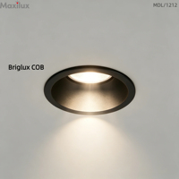 Spot encastré LED COB anti-éblouissement en aluminium, durable, pour plafond, hôtel, intérieur commercial MDL1212