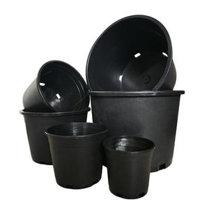 Pot de fleurs en plastique noir PP écologique et durable pour pépinière, idéal pour la maison et le jardin, vente en gros à prix abordable - Product Image 1