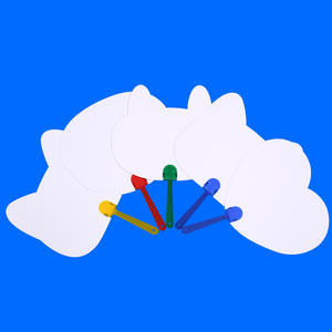 Abanico de Graffiti Diy de dibujos animados para niños, bonito abanico redondo en blanco dibujado a mano, modelo para el Día de los niños, papel de pintura de colores, abanico pequeño - Product Image 3