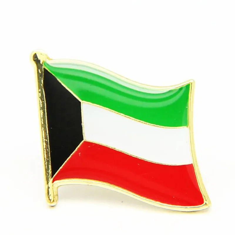 Fabricante personalizado esmalte Kuwait Dia Nacional Presentes Metal Kuwait Lembrança Pinos Bandeira Ímã Kuwait Dia Nacional Lapela Pin Emblema