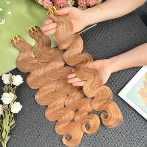 100% Virgin Human Hair #30 Honey Brown <b>Body</b> <b>Wave</b> Bundles Grade 12A Unprocessed Brazilian Remy Hair Extensions - Product Image 5