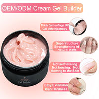 Gel de construction professionnel nude camouflage sans HEMA, effet gelée, pour extension d'ongles UV/LED, à retirer par trempage, pour salon de manucure