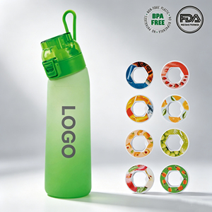 Botella de Agua Deportiva Tritan de 700 ml, Color Degradado, Portátil, con Tapa Abatible y Anillo Aromático - Product Image 1