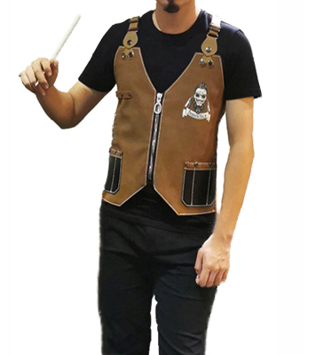 Профессиональная черная Парикмахерская куртка, жилет для парикмахера, фартук на молнии, водонепроницаемый жилет для парикмахера