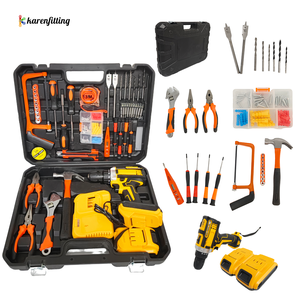 Kit combinado de taladro eléctrico inalámbrico <span class=keywords><strong>Craftsman</strong></span> Mechanic, nuevo Kit de herramientas multifuncionales para el hogar, juego de herramientas de carpintería de grado DIY, batería - Product Image 3
