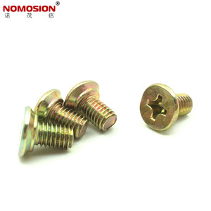 Tornillo de cabeza plana NOMOSION M3 M3.5 KM6 12 de acero con accionamiento cruzado para muebles de madera, norma DIN Clase 8.8 - Product Image 1